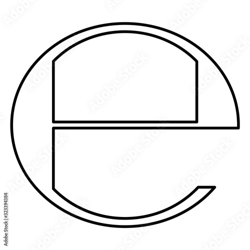 Estimated sign isolated on white background. Label mark vector illustration