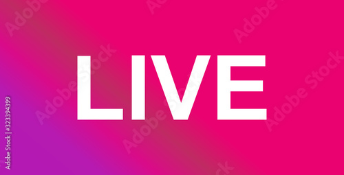 Live streaming icon. Modern vector button design isolated on color gradient background