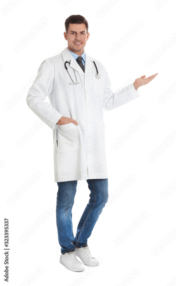 Full length portrait of doctor on white background Full length portrait of doctor on white background