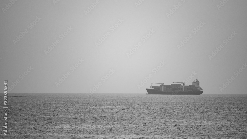 Oil Tankers in Black and White