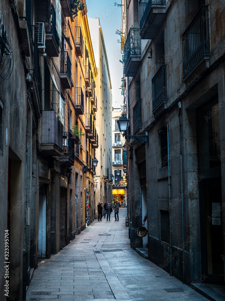 A Typical Spanish Alleyway in the Winter