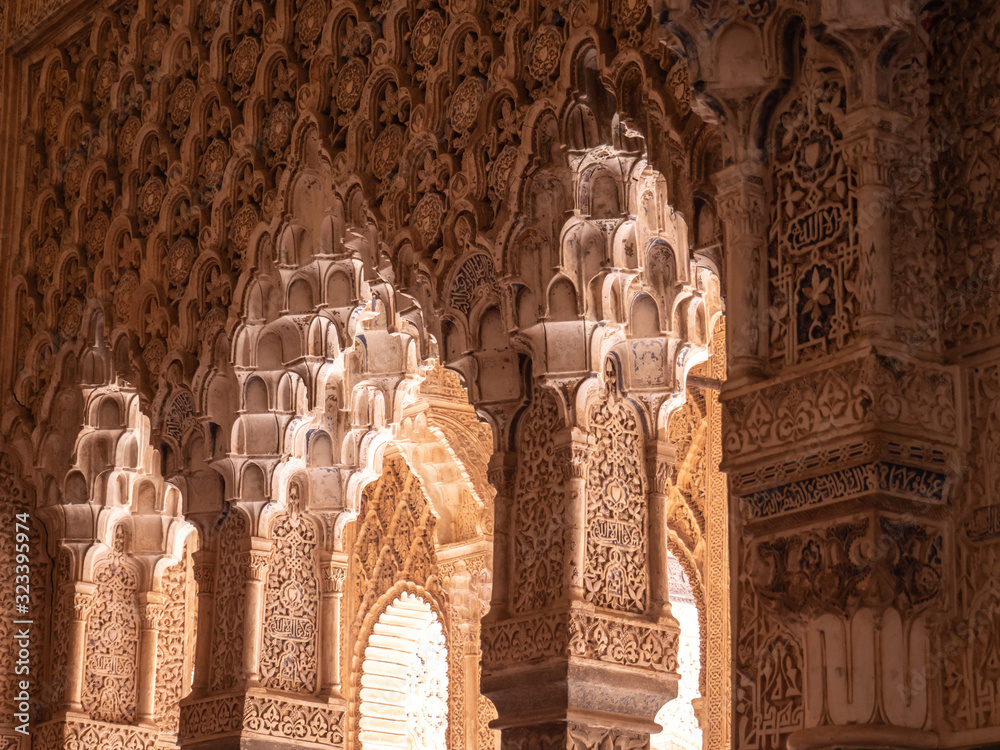 Interior of Nasrid Palace in Granada 