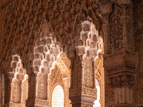 Interior of Nasrid Palace in Granada 
