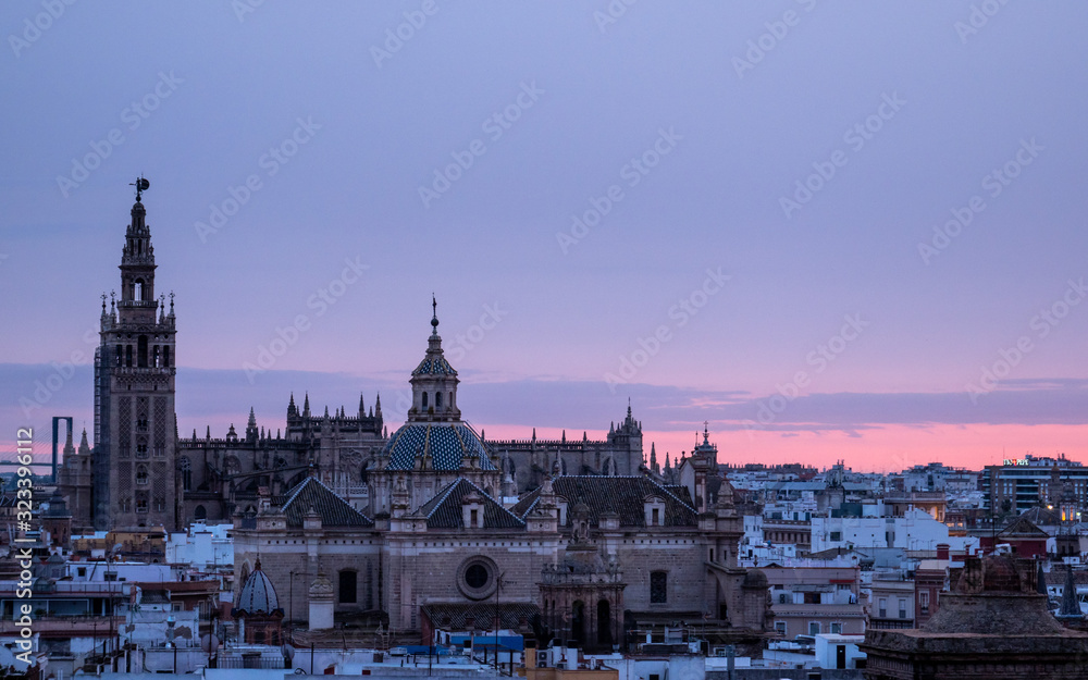 The Seville Skyline at Night