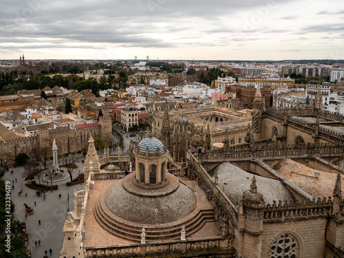 The Seville Skyline on a Cloudy Day