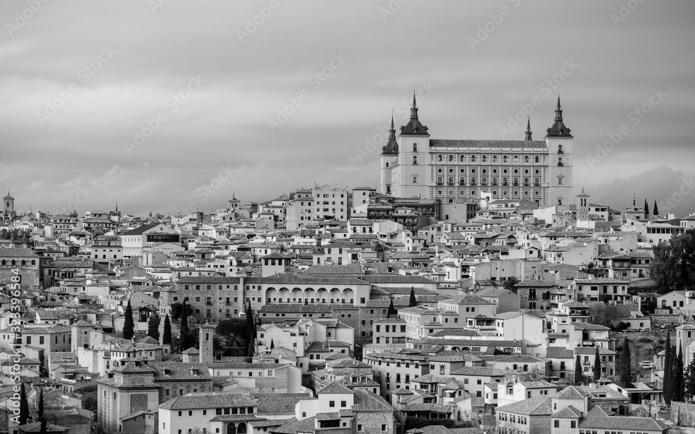 The Toledo, Spain Skyline on a Cloudy Day