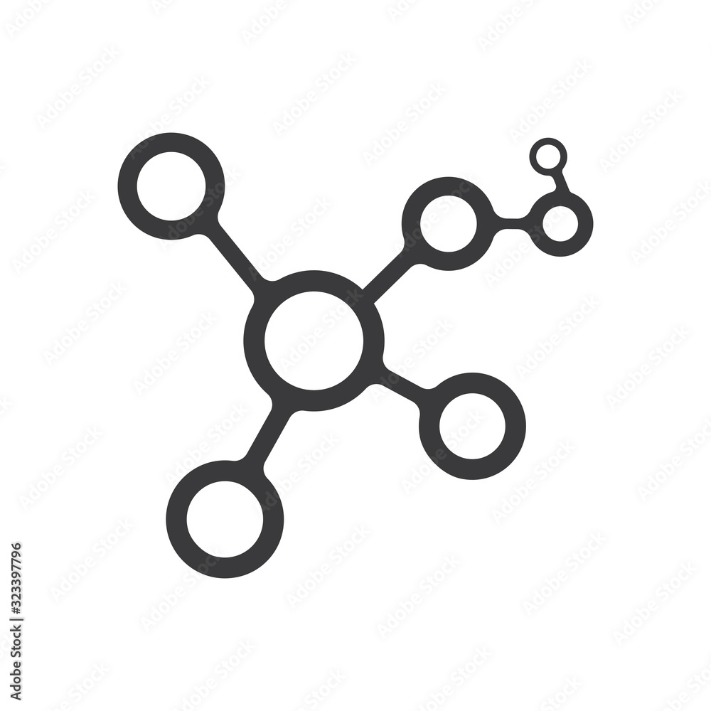 molecule logo vector