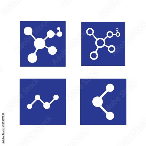 molecule logo vector