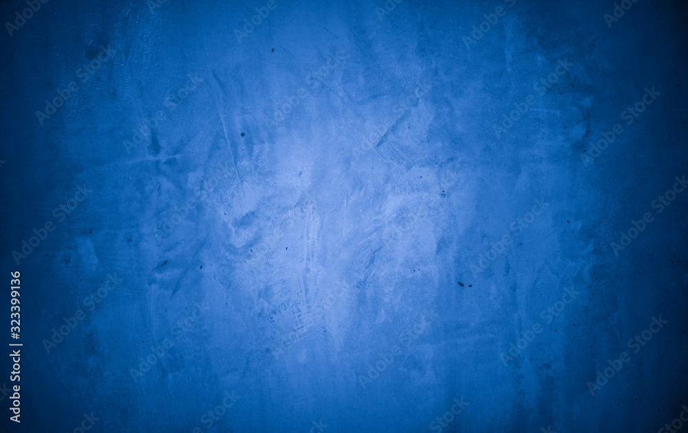Fototapeta premium Old wall pattern texture cement blue dark abstract blue color design are light with black gradient background.