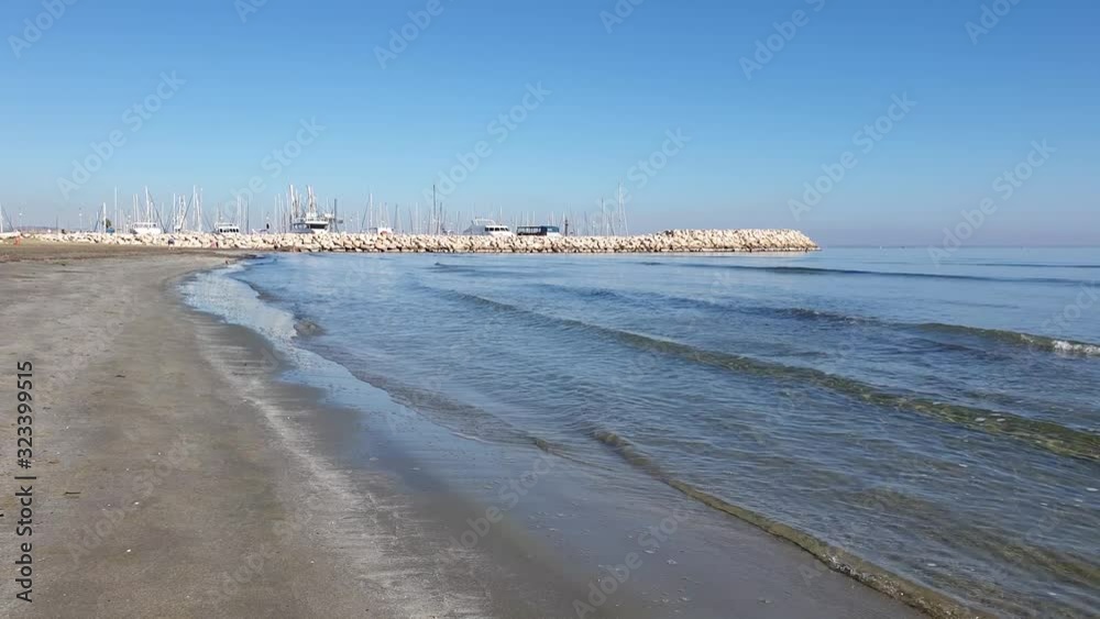 Finikoudes Beach Larnaca, Cyprus. Jan 2020 Finikoudes Beach is a blue flag beach and one of the most famous beaches in Larnaka and Cyprus. This video taken on Winter. Finikoudes Beach Larnaca, Cyprus. Jan 2020 Finikoudes Beach is a blue flag beach and one of the most famous beaches in Larnaka and Cyprus. This video taken on Winter.