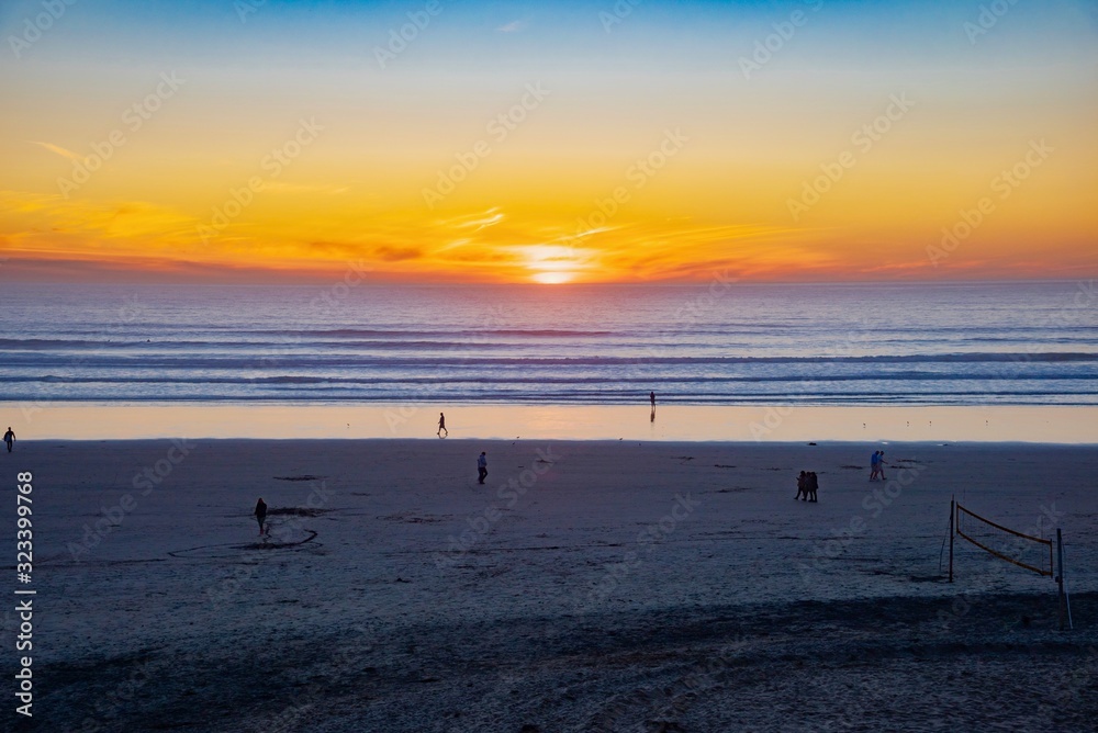 sunset of Pismo Beach California sunset of Pismo Beach California