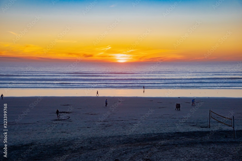 sunset of Pismo Beach California