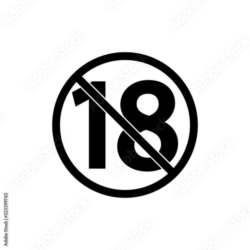 18+ icons Age restricted icon icons