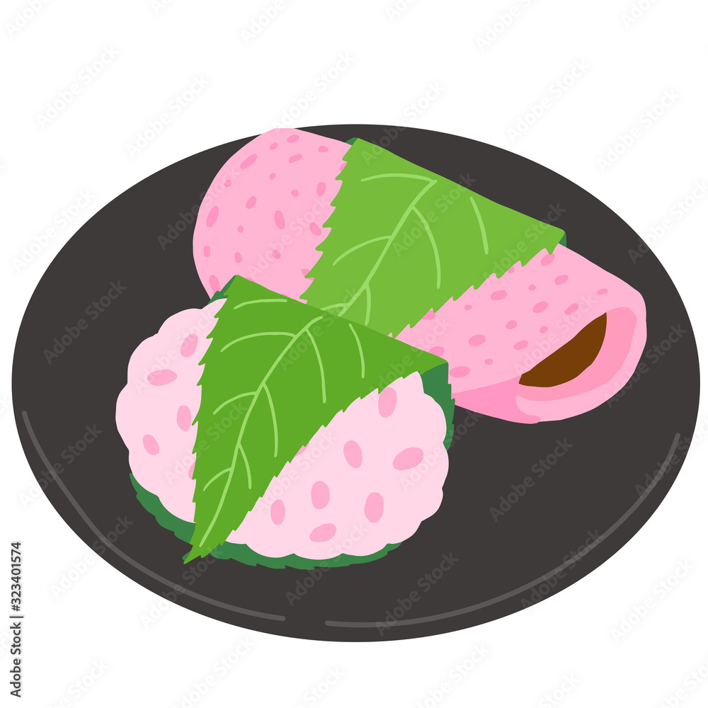 桜餅 道明寺と長命寺 和菓子 Stock Vector Adobe Stock 桜餅 道明寺と長命寺 和菓子 Stock Vector Adobe Stock