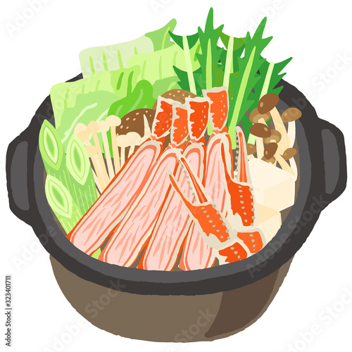 あったかい鍋料理　カニすき