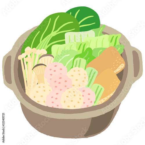 あったかい鍋料理　鶏団子鍋