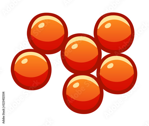 Cartoon style isolated caviar on white background
