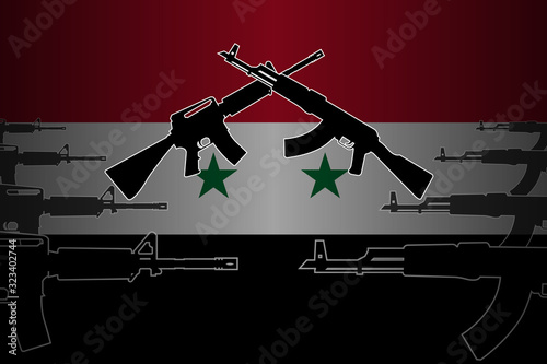 Armed, military conflict and confrontation in Syria - attacking soldiers