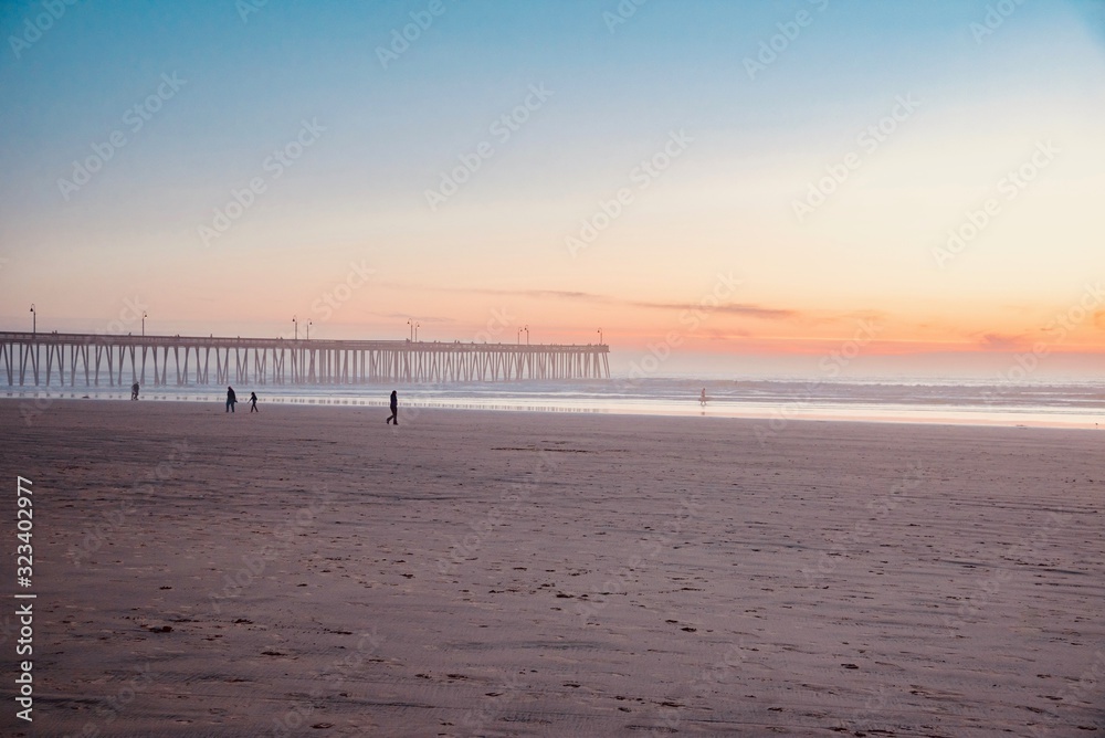 sunset of Pismo Beach California