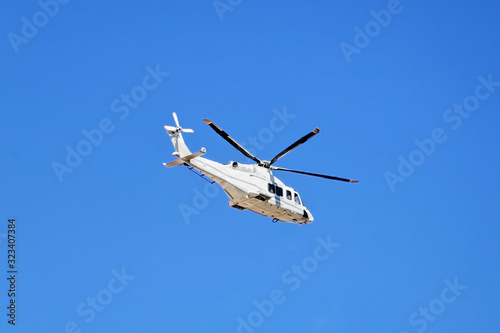 Helicopter in the sky of Rome