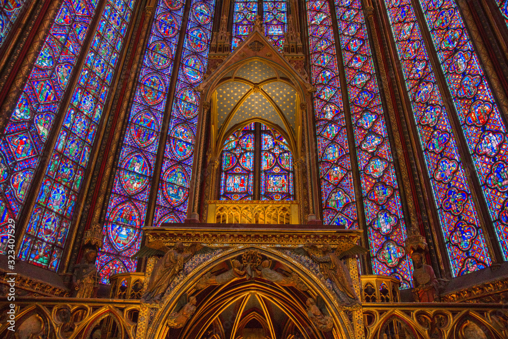 Sainte Chapelle, ile de la cite, Paris, France.
