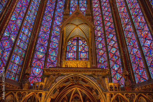 Sainte Chapelle, ile de la cite, Paris, France.