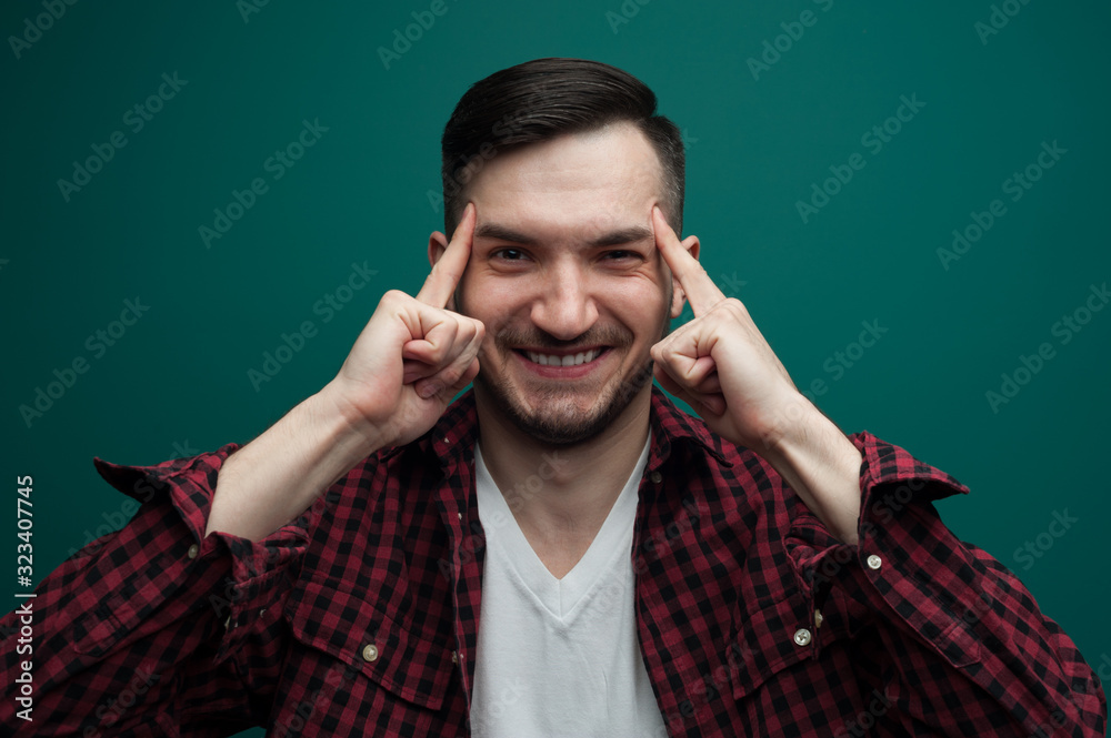 Portrait of a funny young interested man Portrait of a funny young interested man