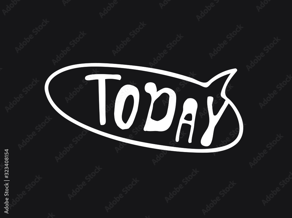 Hand drawn speech bubble with text on black chalk board background. Vector pop art object and word. Doodle element for dialog or comic Hand drawn speech bubble with text on black chalk board background. Vector pop art object and word. Doodle element for dialog or comic