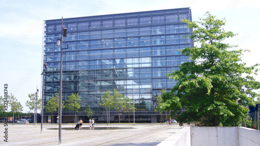 COPENHAGEN, DENMARK - JUL 05th, 2015: Crystal and Cloud, Nycredit headquarters, modern architecture in Kalvebod Brygge in Copenhagen