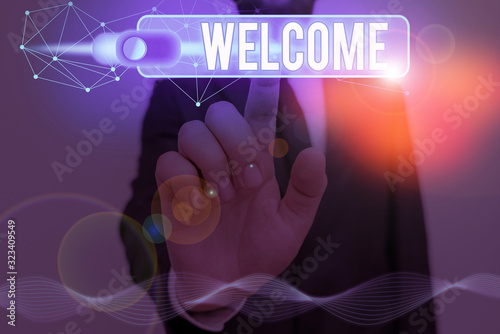 фотографія Word writing text Welcome