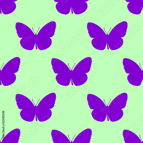butterflies on background, seamless pattern 