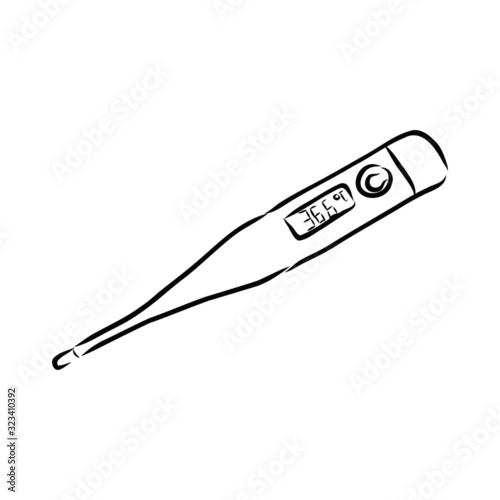 medical thermometer isolated on white background