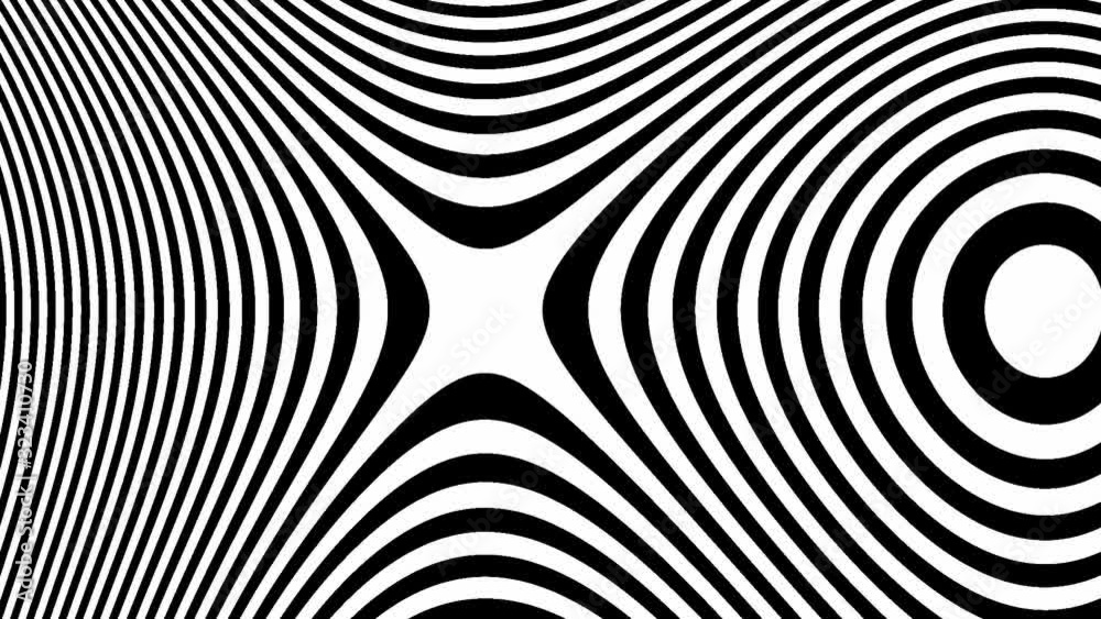 Abstract CGI motion background with moving black and white stripes in perfect seamless loop (full HD 1920x1080, 30 fps). Abstract CGI motion background with moving black and white stripes in perfect seamless loop (full HD 1920x1080, 30 fps).