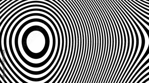 Wallpaper Mural Abstract CGI motion background with moving black and white stripes in perfect seamless loop (full HD 1920x1080, 30 fps). Torontodigital.ca