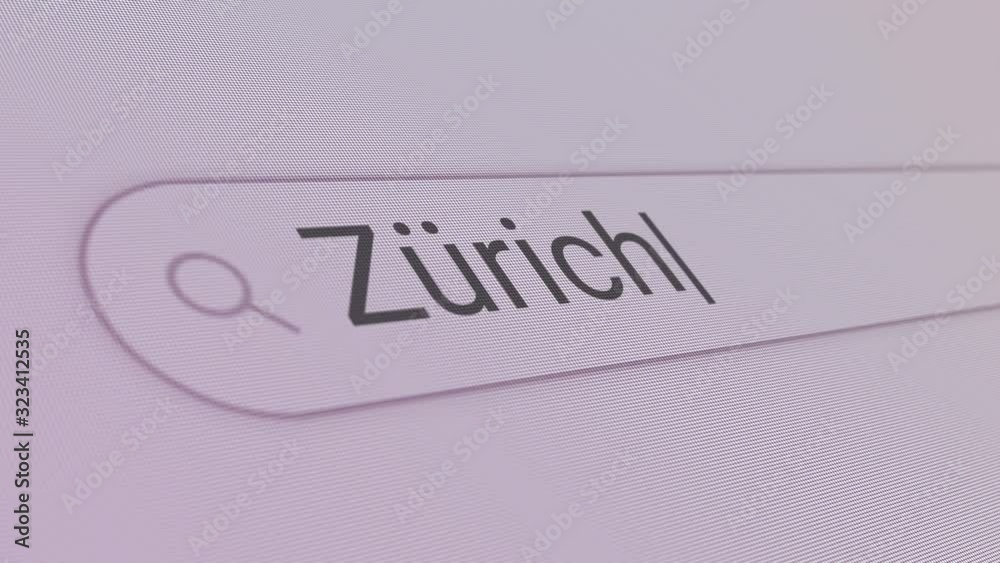 Zurich, Search Bar Close Up Single Line Typing Text Box Layout 