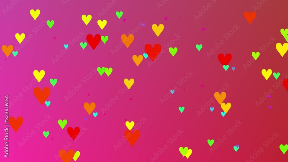 Flying hearts shape symbol Flying hearts shape symbol