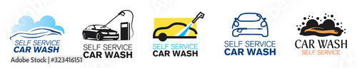 Vector logo of a self service car wash