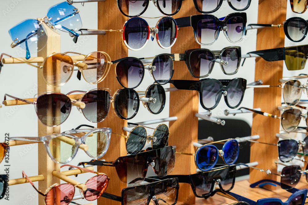 Sunglasses store showcase Sunglasses store showcase