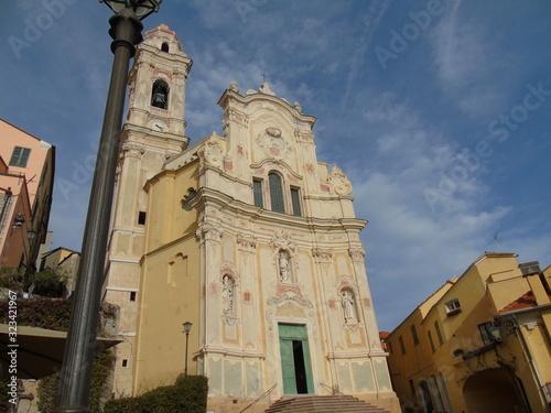 Cervo ligure, Italy – 02/13/2020: The village of Cervo on the Italian Riviera in the province of Imperia, Liguria, Italy