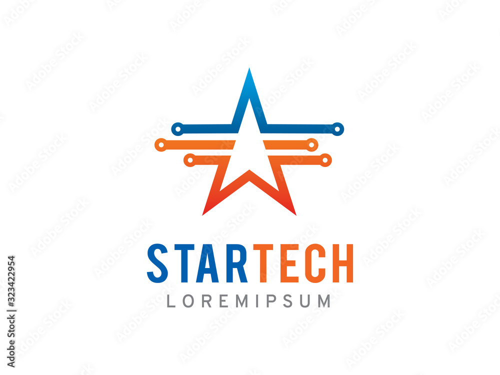 Star technology logo template design, icon, symbol Star technology logo template design, icon, symbol