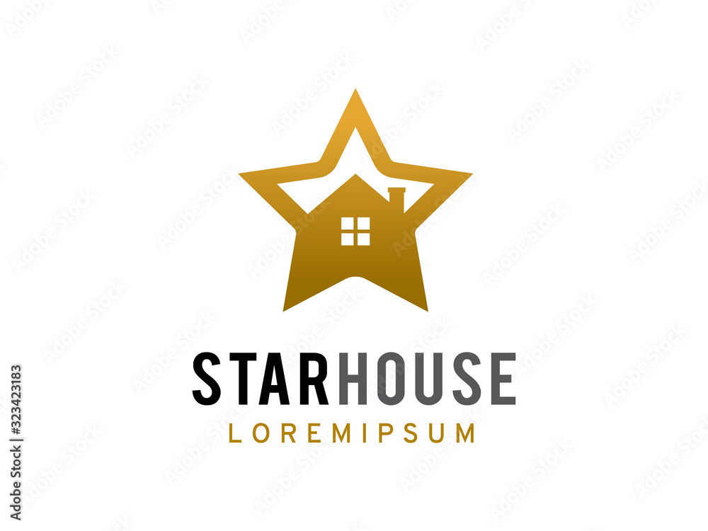 Star house logo template design, icon, symbol Star house logo template design, icon, symbol