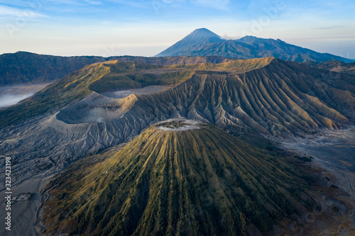 aerial view of mount bromo in indonesia
