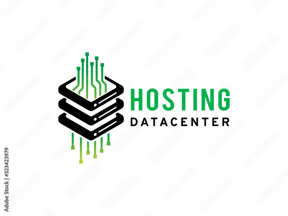 Hosting logo template design, icon, symbol