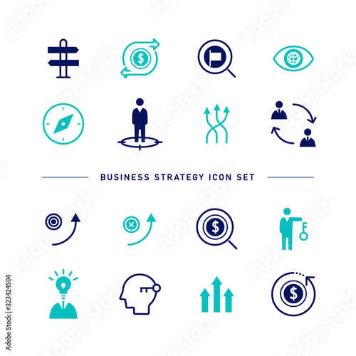 BUSINESS STRATEGY ICON SET