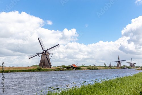 Water mill. Kinderdijk  South Holland province  Netherlands.