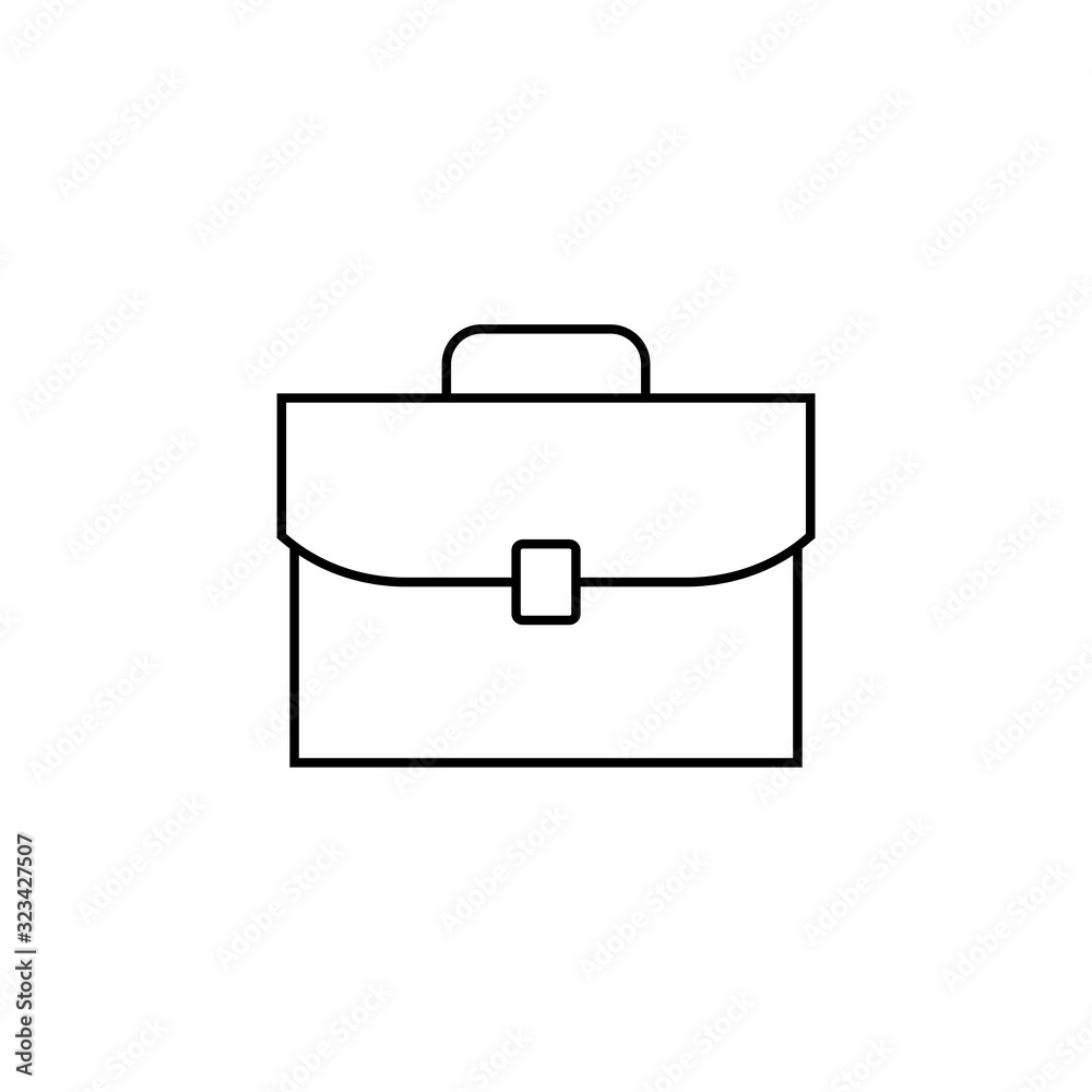 Briefcase icon. Bag symbol. Portfolio sign, flat vector element isolated on white background. Simple vector illustration for graphic and web design. Eps 10. Briefcase icon. Bag symbol. Portfolio sign, flat vector element isolated on white background. Simple vector illustration for graphic and web design. Eps 10.