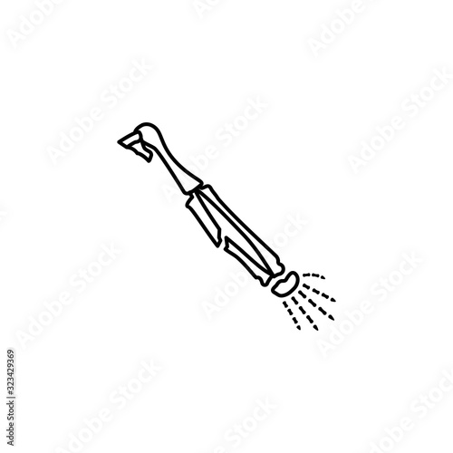 Hand fracture arm crack bone icon. Simple line, outline vector elements of traumatology icons for ui and ux, website or mobile application