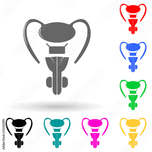 womb of a woman multi color style icon. Simple glyph, flat vector of human parts icons for ui and ux, website or mobile application