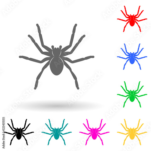 spider tarantula multi color style icon. Simple glyph, flat vector of insect icons for ui and ux, website or mobile application