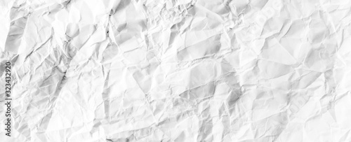 crumpled white paper textured material wallpaper background vector